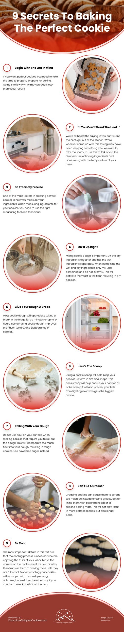 9 Secrets To Baking The Perfect Cookie Infographic
