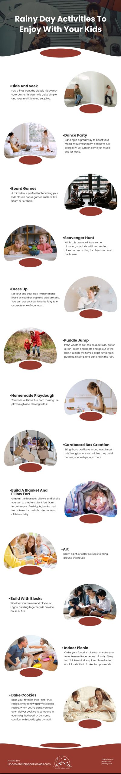 Rainy Day Activities To Enjoy With Your Kids Infographic
