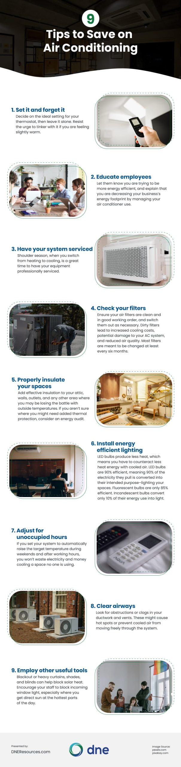 9 Tips to Save on Air Conditioning Infographic