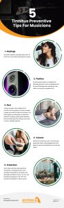 5 Tinnitus Preventive Tips For Musicians Infographic