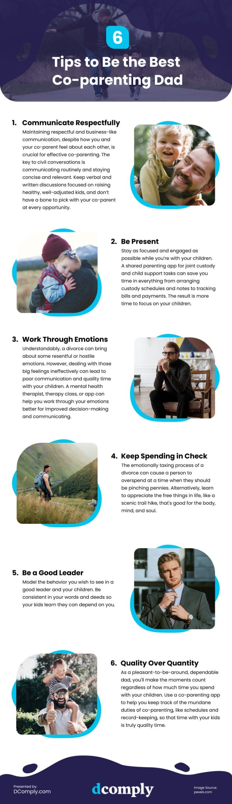 6 Tips to Be the Best Co-parenting Dad Infographic