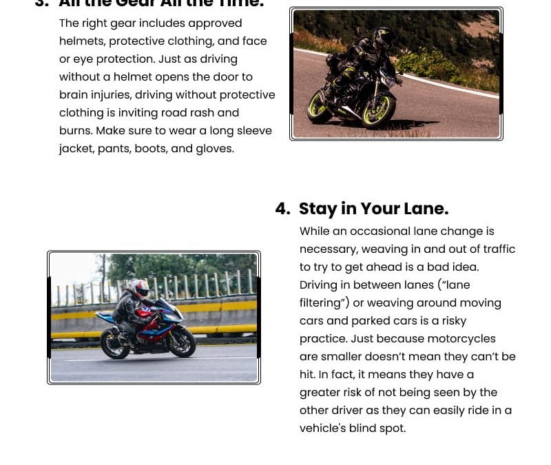 7 Tips to Avoid Motorcycle Injury Accidents in Utah