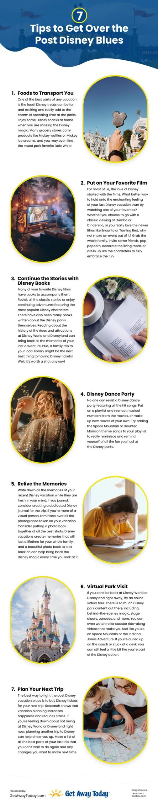 7 Tips to Get Over the Post Disney Blues Infographic