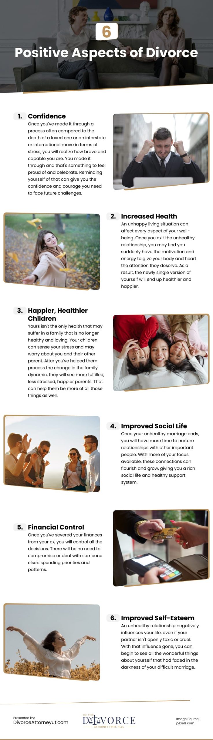 6 Positive Aspects of Divorce Infographic