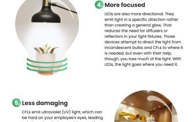 8 LED Bulb Benefits for Your Business