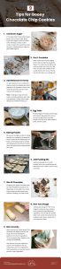 9 Tips for Gooey Chocolate Chip Cookies Infographic