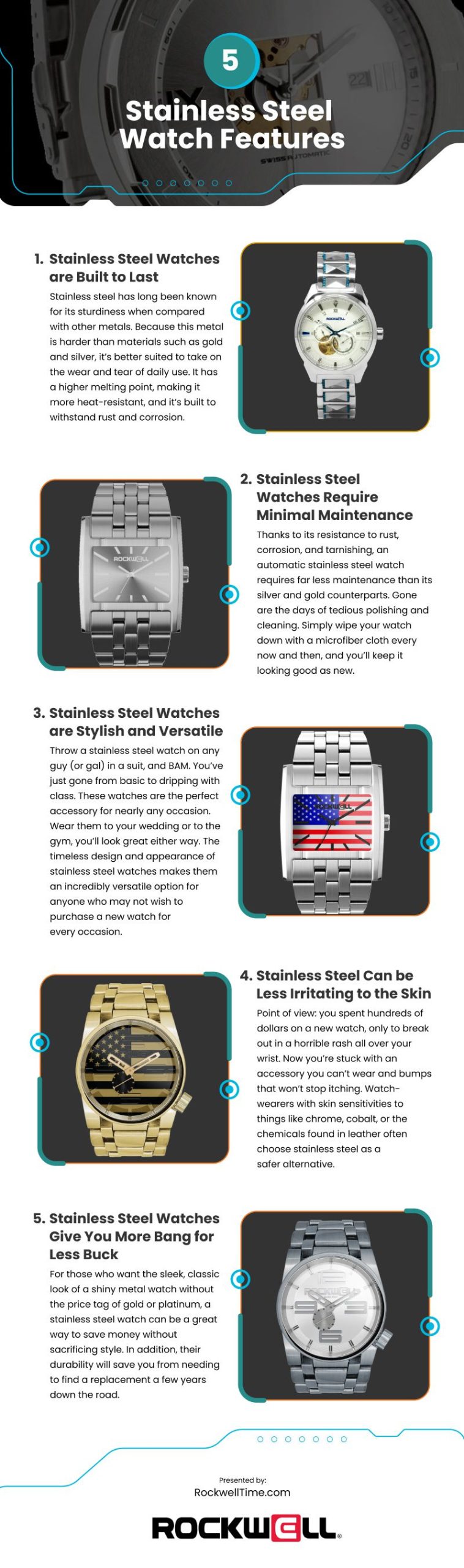 5 Stainless Steel Watch Features