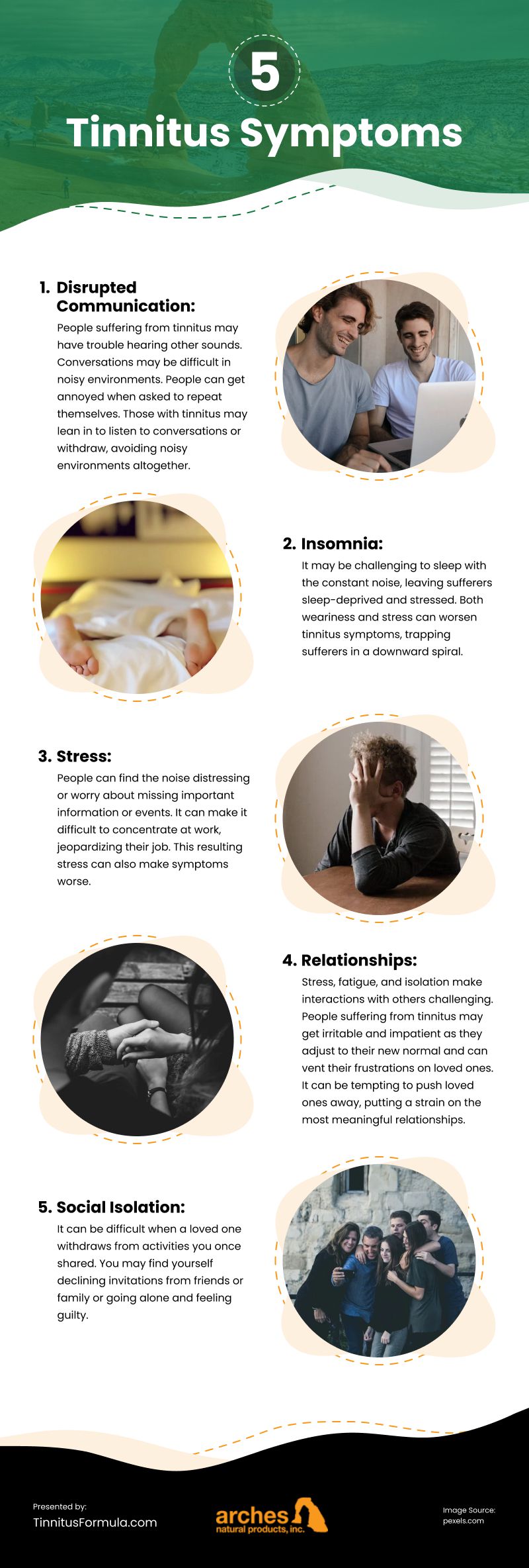 Picture of 5 Tinnitus Symptoms Infographic