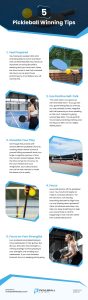 5 Pickleball Winning Tips Infographic
