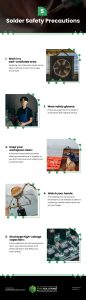 5 Solder Safety Precautions Infographic