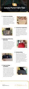 5 Luxury Purse Care Tips Infographic
