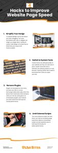 4 Hacks to Improve Website Page Speed Infographic
