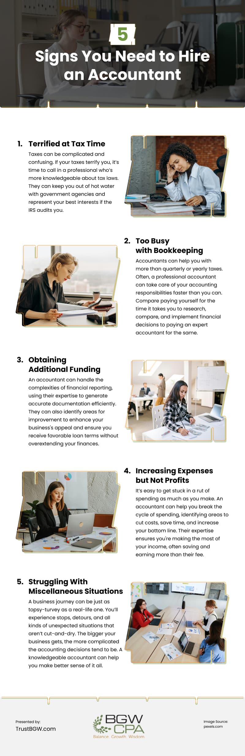5 Signs You Need to Hire an Accountant Infographic