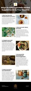 5 Ways to Add Ayurvedic Herbal Supplements to Your Routine Infographic
