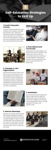 5 Self-Education Strategies to Skill Up Infographic