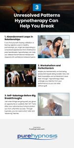 3 Unresolved Patterns Hypnotherapy Can Help You Break Infographic