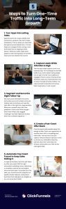 5 Ways to Turn One-Time Traffic into Long-Term Growth Infographic