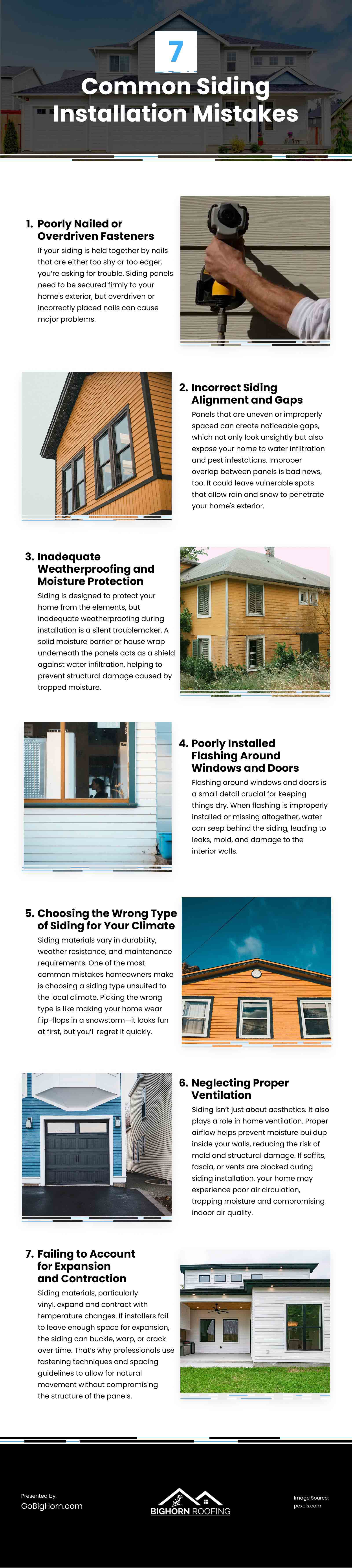 7 Common Siding Installation Mistakes Infographic 7 Common Siding Installation Mistakes Infographic