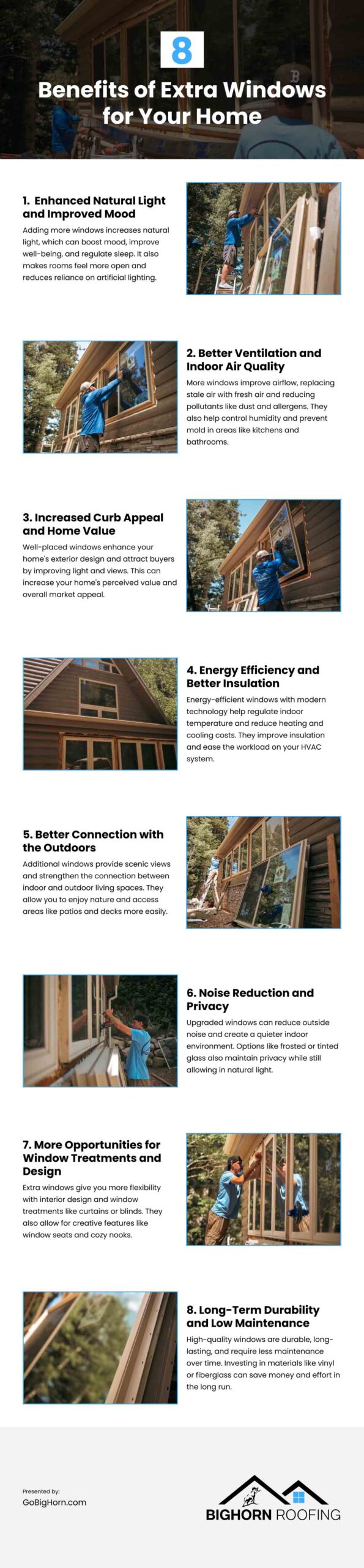 8 Benefits of Extra Windows for Your Home Infographic