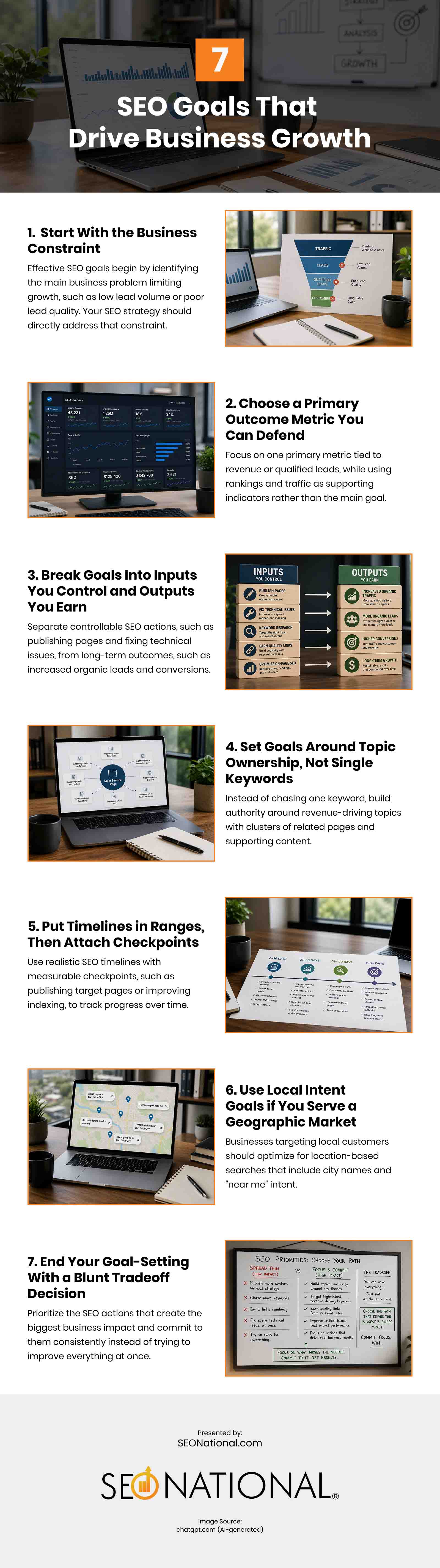 7 SEO Goals That Drive Business Growth Infographic