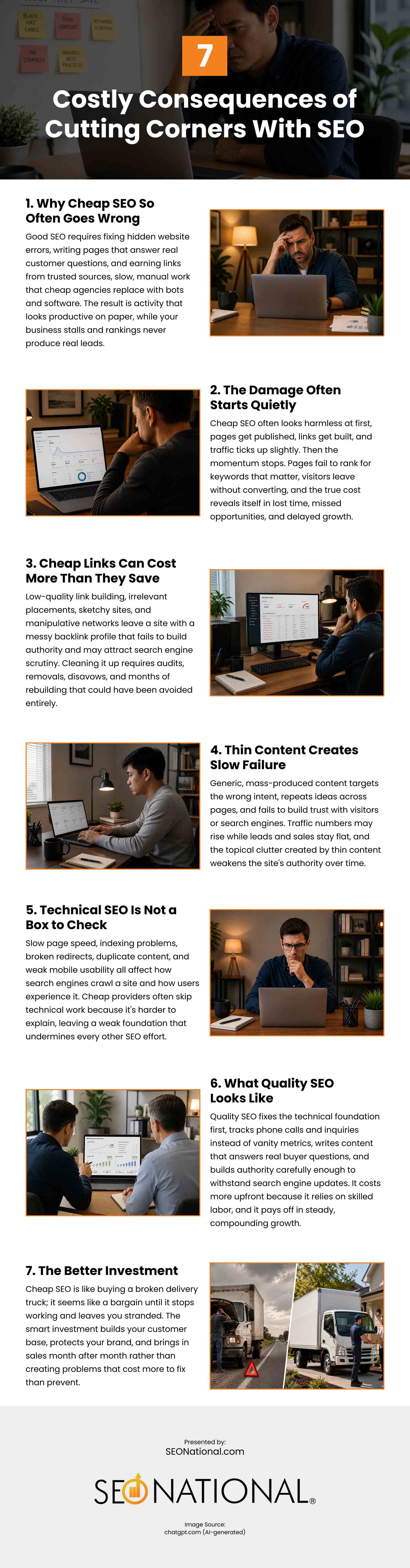 7 Costly Consequences of Cutting Corners With SEO Infographic 7 Costly Consequences of Cutting Corners With SEO Infographic