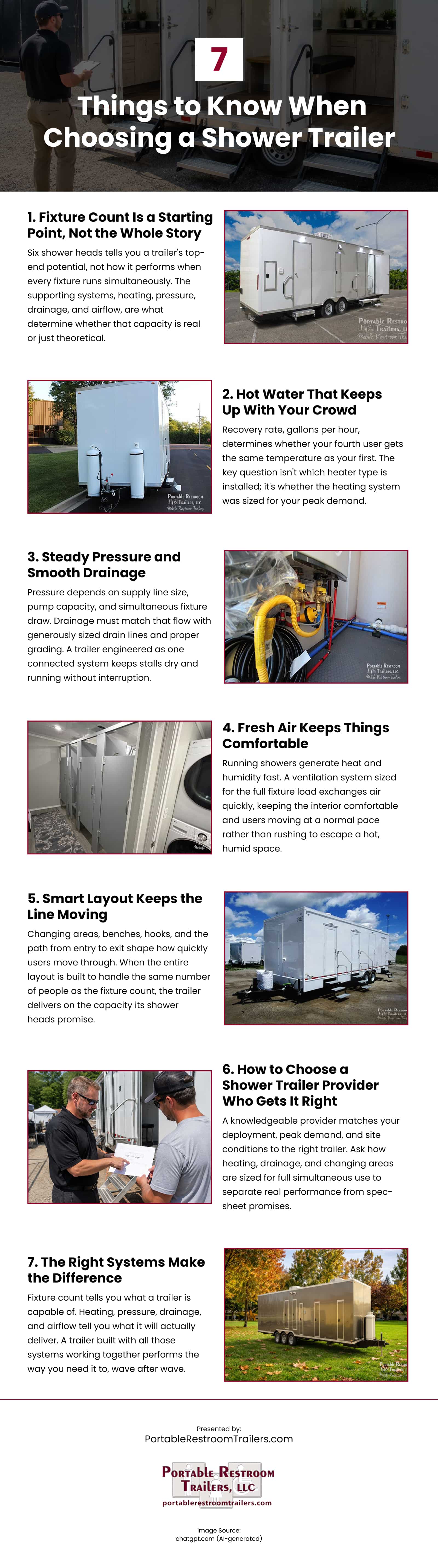 7 Things to Know When Choosing a Shower Trailer Infographic 7 Things to Know When Choosing a Shower Trailer Infographic